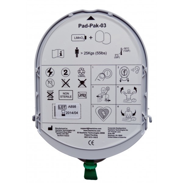 Juego de batería y electrodos para Desfibrilador Samaritan Pad