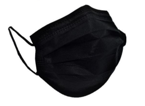 Caja de mascarillas quirúrgicas IIR negras (50 uds.)